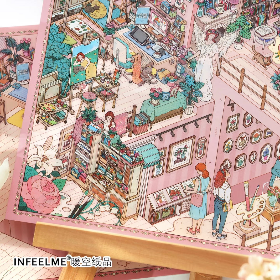 DIY miniature Scene Sticker Infeel.me Infeel.me Open Today 67.0 Rose Art Studio - L 2
