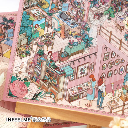 DIY miniature Scene Sticker Infeel.me Infeel.me Open Today 67.0 Rose Art Studio - L 2