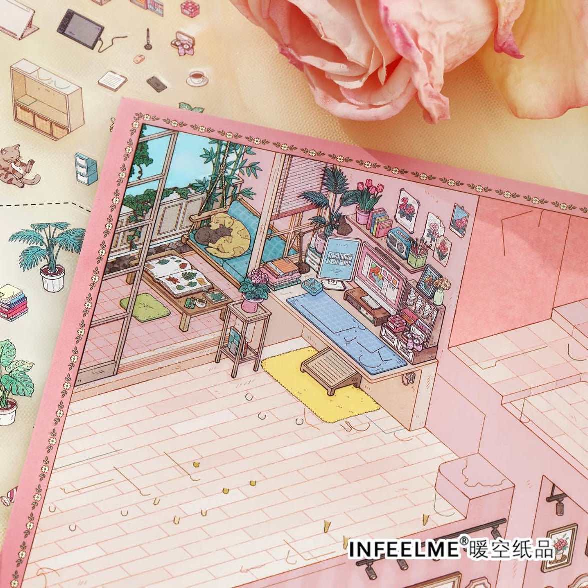 DIY miniature Scene Sticker Infeel.me Infeel.me Open Today 67.0 Rose Art Studio - L 3