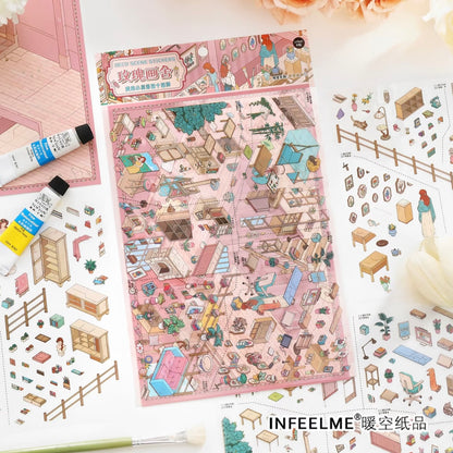 DIY miniature Scene Sticker Infeel.me Infeel.me Open Today 67.0 Rose Art Studio - L 4
