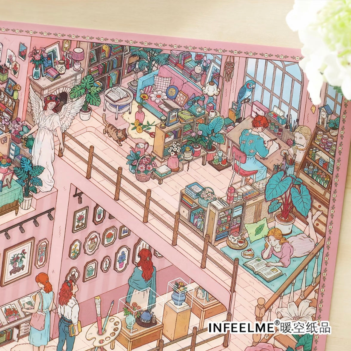 DIY miniature Scene Sticker Infeel.me Infeel.me Open Today 67.0 Rose Art Studio - L 5