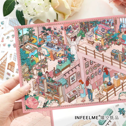 DIY miniature Scene Sticker Infeel.me Infeel.me Open Today 67.0 Rose Art Studio - L 6