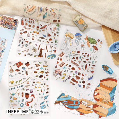 DIY miniature Scene Sticker Infeel.me Infeel.me Open Today 67.0 Ancient Tree Village Deep-sea shipwreck - L 3