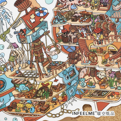 DIY miniature Scene Sticker Infeel.me Infeel.me Open Today 67.0 Ancient Tree Village Deep-sea shipwreck - L 4