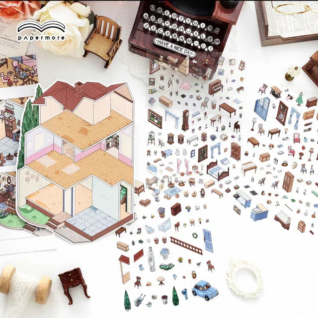 DIY mininature Scene Sticker Infeel.me Little Corner Vol. 10 South of France Cottage Paris Cottage - L 5