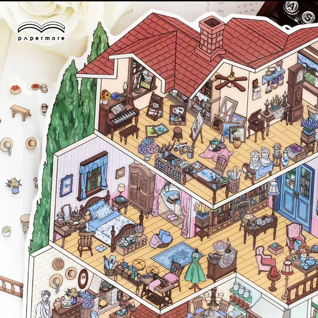 DIY mininature Scene Sticker Infeel.me Little Corner Vol. 10 South of France Cottage Paris Cottage - L 7