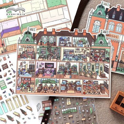 DIY mininature Scene Sticker Infeel.me Little Corner Vol. 12 Art Academy Candy Apartment - L 2