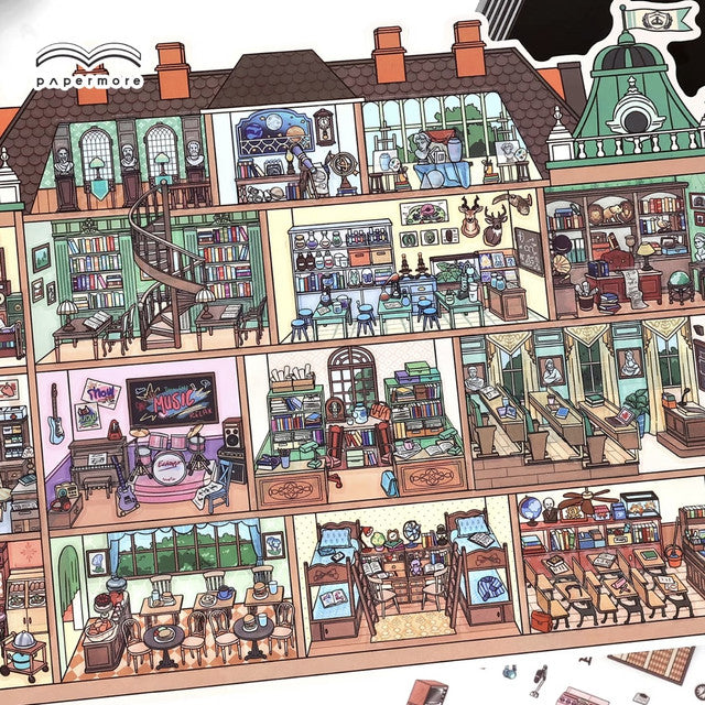 DIY mininature Scene Sticker Infeel.me Little Corner Vol. 12 Art Academy Candy Apartment - L 5