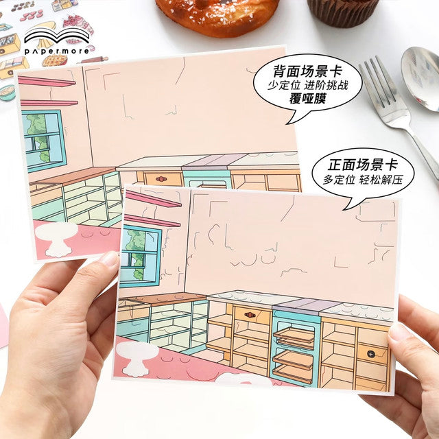 DIY mininature Scene Sticker Infeel.me Little Corner Vol. 13 Time Corridor Baking Kitchen Workbench Dressing Room - M 2