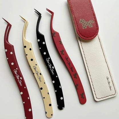 All-Purpose Tweezers Black Heart Red Heart Colorful Flower - S