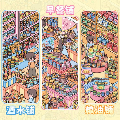 DIY mininature Scene Sticker JunBei Vol. 17 Merchandise Series Cozy Drinks Shop Heartwarming Breakfast Shop Everyday Grocery Store Lively Little Kitchen - L 4