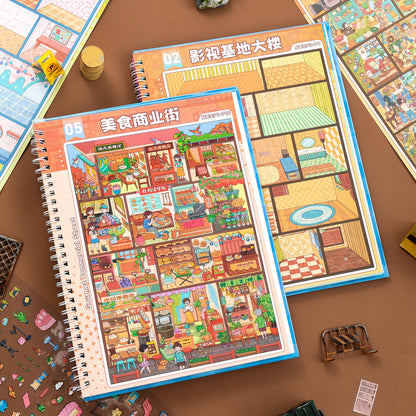 DIY miniature Scene Sticker JunBei JunBei Vol. 17 Compilation of Interior Layouts 2