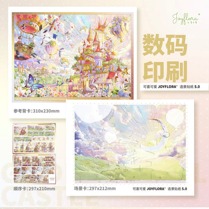 DIY miniature Scene Sticker Joyflora Vol. 5 Gilden Floral Castle Gilden Dream Town - XL 2