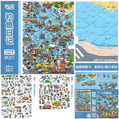 DIY mininature Scene Sticker JHYG Vol. 4 Sakura Treehouse Fishing Diary + Jungle Island - L 5