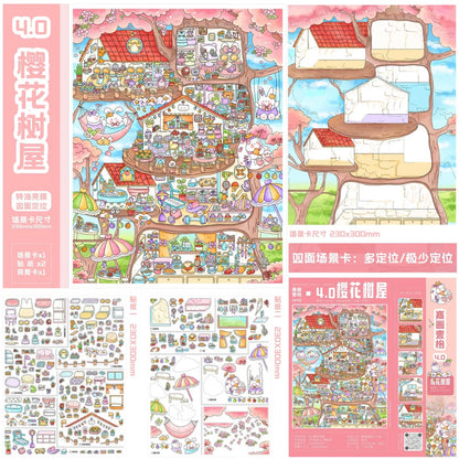 Vol. 4 Sakura Treehouse Fishing Diary + Jungle Island - L