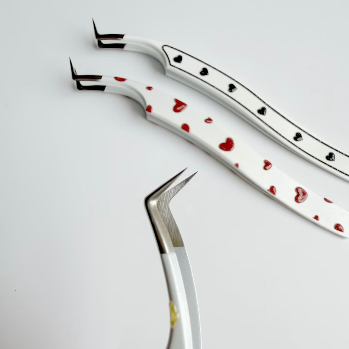 DIY miniature Scene Sticker GIOGIOSTAR All-Purpose Tweezers Black Heart Red Heart Colorful Flower - S 3