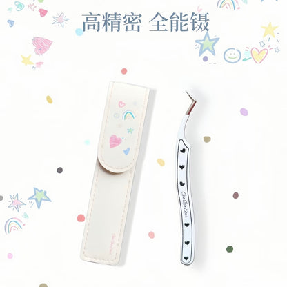All-Purpose Tweezers Black Heart Red Heart Colorful Flower - S