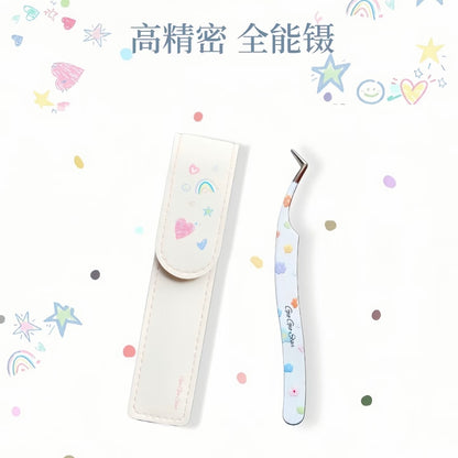 All-Purpose Tweezers Black Heart Red Heart Colorful Flower - S