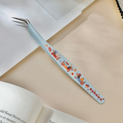 Animal Party Tweezers 2.0 Blue Dachshund Yellow Black Cat Cream Calico Cat Pink Bunny - S