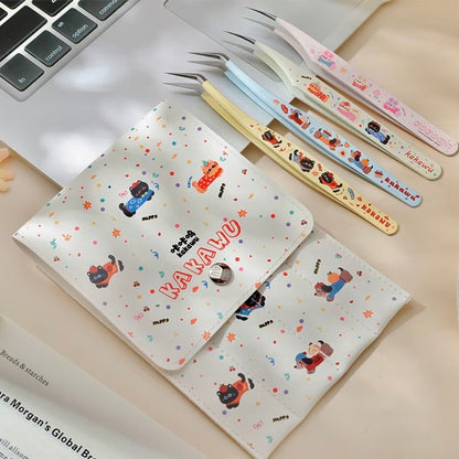Animal Party Tweezers 2.0 Blue Dachshund Yellow Black Cat Cream Calico Cat Pink Bunny - S