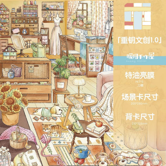 DIY mininature Scene Sticker THE KEY Vol. 1 Warm Sunshine Handmade House - L 1