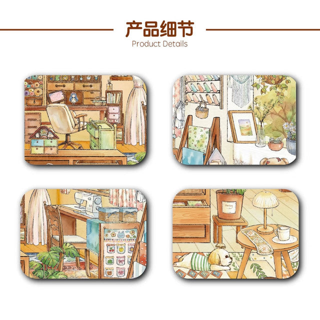 DIY miniature Scene Sticker THE KEY Vol. 1 Warm Sunshine Handmade House Modern Times - XL 2