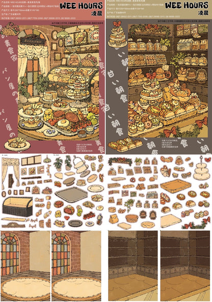 DIY mininature Scene Sticker WEE HOURS Vol. 10 Gourmet Series Gourmet 1 Gourmet 2 Gourmet 3 Gourmet 4 - M 6