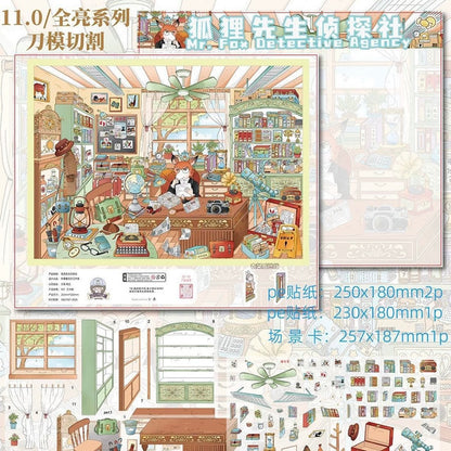 DIY mininature Scene Sticker Lemon Drops Vol. 9 Long Street Whisper Before Dawn Night - XL 2