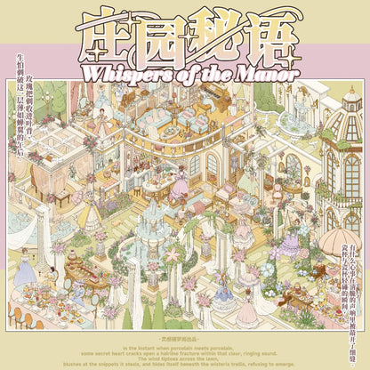 DIY miniature Scene Sticker LINGGAN BU MENG GE LINGGAN BU MENG GE Vol. 15 Garden of Lost Summer Memories Loft Blue Bay General Store Manor Secrets Extreme Weather - L 7