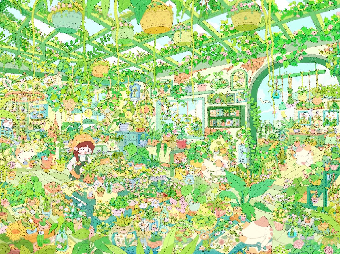 DIY miniature Scene Sticker LINGGAN BU MENG GE LINGGAN BU MENG GE Vol. 15 Garden of Lost Summer Memories Loft Blue Bay General Store Manor Secrets Extreme Weather - L 9