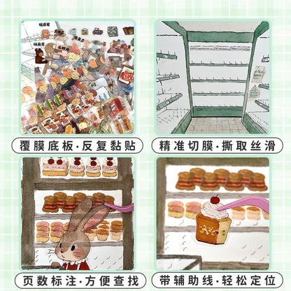 DIY mininature Scene Sticker LEPLLANSE Bunny's Daily Life Collection Book - M 3