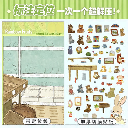 DIY mininature Scene Sticker LEPLLANSE Bunny's Daily Life Collection Book - M 4
