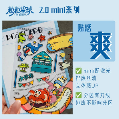 DIY mininature Scene Sticker lili galaxy Vol. 2 Mini Pink Series Blue Series - M 3