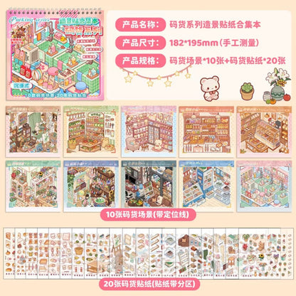 DIY mininature Scene Sticker MAN Merchandise Collection Book Merchandise Collection Book - M 6