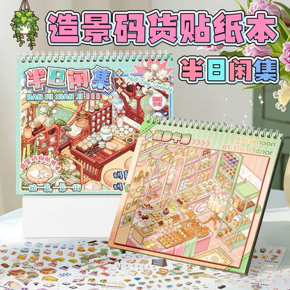DIY miniature Scene Sticker MAN Half-Day Retreat Collection Book - M 1