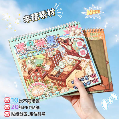DIY miniature Scene Sticker MAN Half-Day Retreat Collection Book - M 2