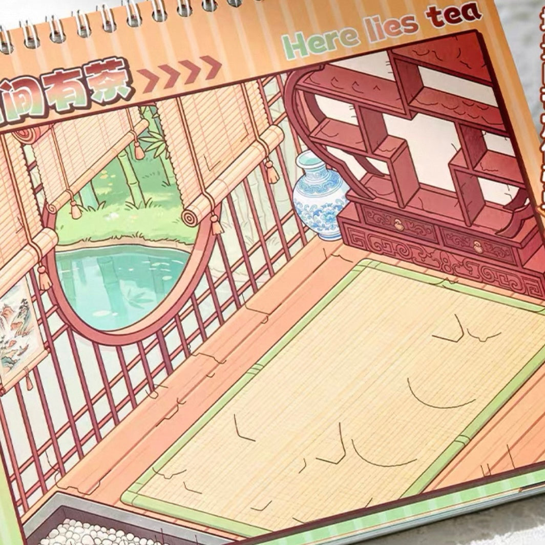 DIY miniature Scene Sticker MAN Half-Day Retreat Collection Book - M 4