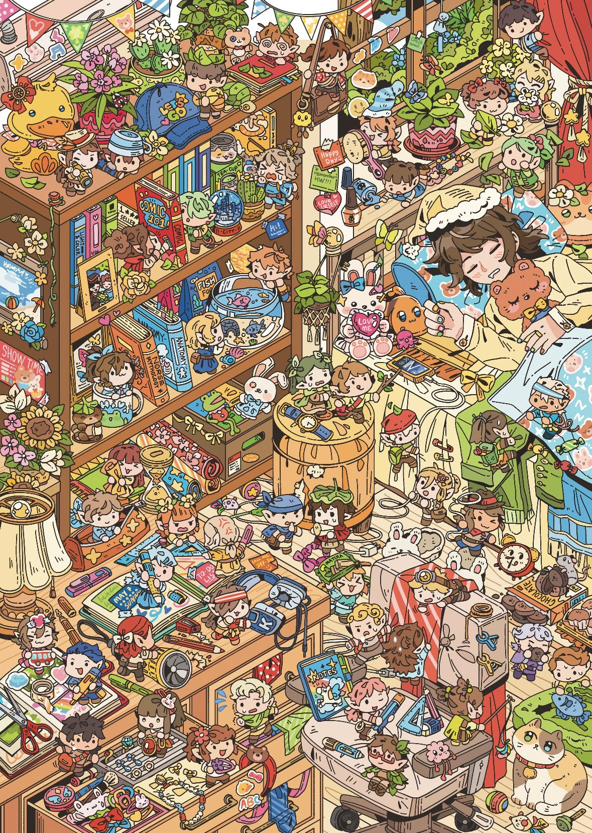 DIY miniature Scene Sticker MIBUN Vol. 6 Crazy Family Bucket BUT Fortune Comes Dream Loading Weaving Dream Fantasy Night Kitchen Troublemaker Sicily - L 4