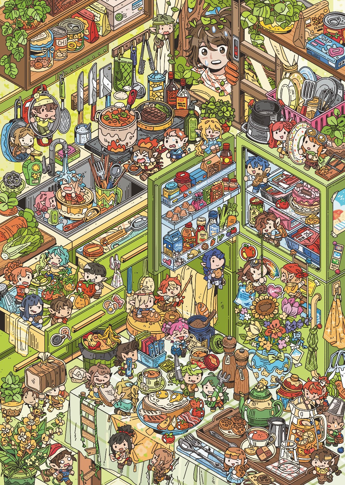 DIY miniature Scene Sticker MIBUN Vol. 6 Crazy Family Bucket BUT Fortune Comes Dream Loading Weaving Dream Fantasy Night Kitchen Troublemaker Sicily - L 6