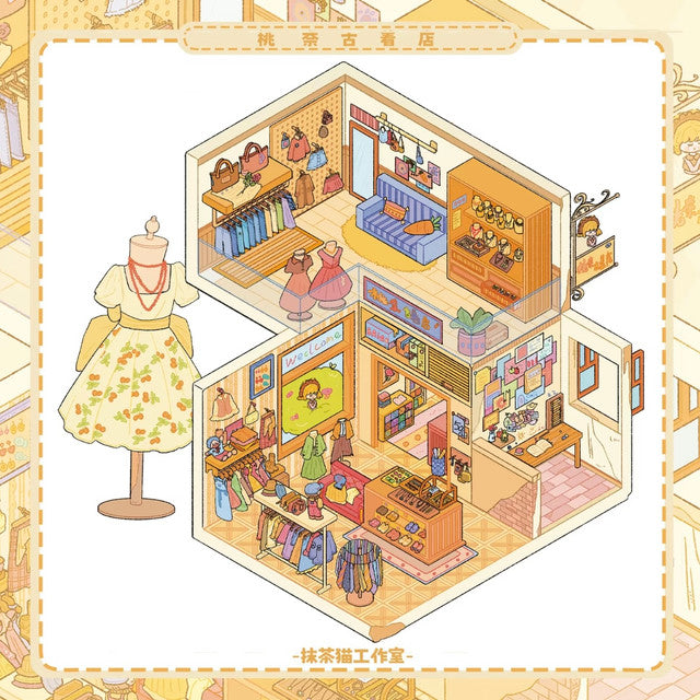 Vol. 1 Peach Vintage Shop Timeless Record Store Wild Berry Selfie Studio - M