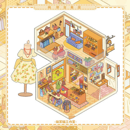 Vol. 1 Peach Vintage Shop Timeless Record Store Wild Berry Selfie Studio - M