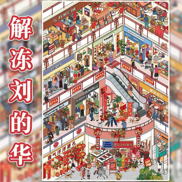 DIY mininature Scene Sticker Manlishe Vol. 3 Defrosting Liu Dehua Let’s Make Dumplings Together Twilight in Progress Sunset Countdown - L 3