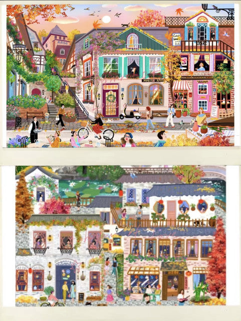 DIY mininature Scene Sticker MIMO Vol. 8 Sunset Alley Old Town Homes - L 5