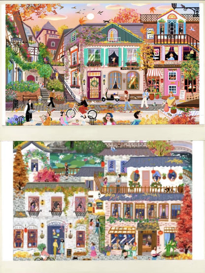 DIY mininature Scene Sticker MIMO Vol. 8 Sunset Alley Old Town Homes - L 5