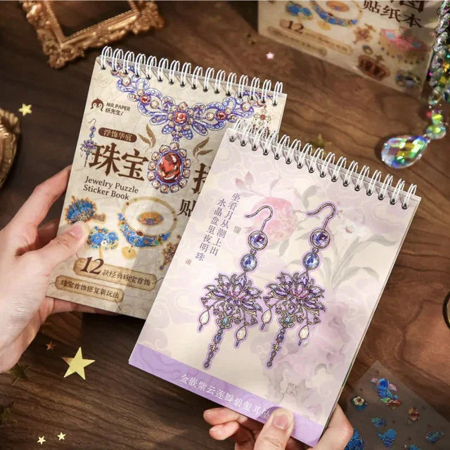 DIY mininature Scene Sticker Mr.Paper Ornament Puzzle Series Jewelry Puzzle Stickers - M 4