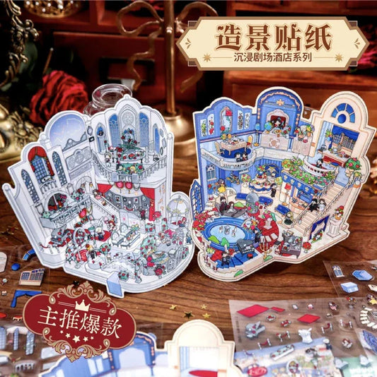 DIY mininature Scene Sticker Mr.Paper Immersive Theater Hotel The Phantom of the Opera The Nightingale and the Rose - M 1