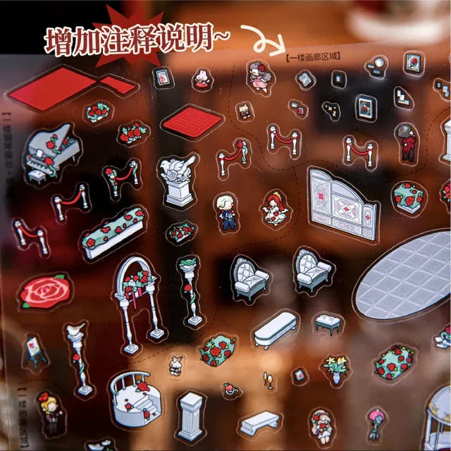 DIY mininature Scene Sticker Mr.Paper Immersive Theater Hotel The Phantom of the Opera The Nightingale and the Rose - M 5