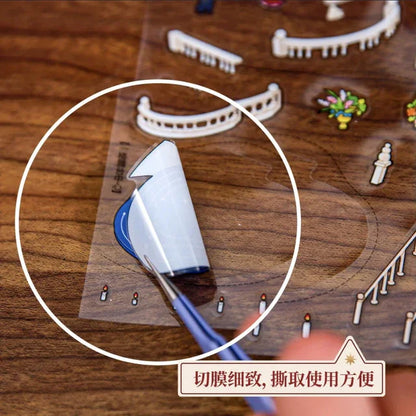 DIY mininature Scene Sticker Mr.Paper Immersive Theater Hotel The Phantom of the Opera The Nightingale and the Rose - M 6