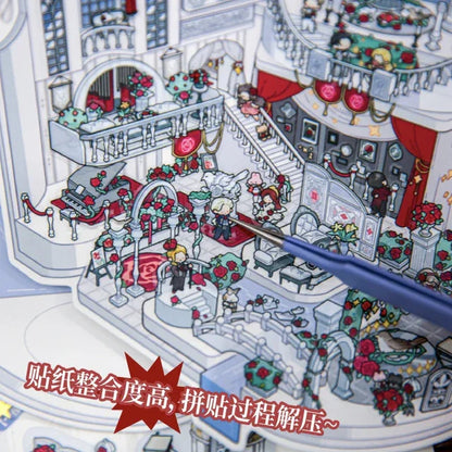 DIY mininature Scene Sticker Mr.Paper Immersive Theater Hotel The Phantom of the Opera The Nightingale and the Rose - M 7