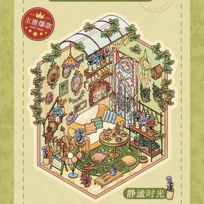 DIY mininature Scene Sticker Mr.Paper Warm Light Cottage Series Quiet Moments Afternoon Coffee - M 2